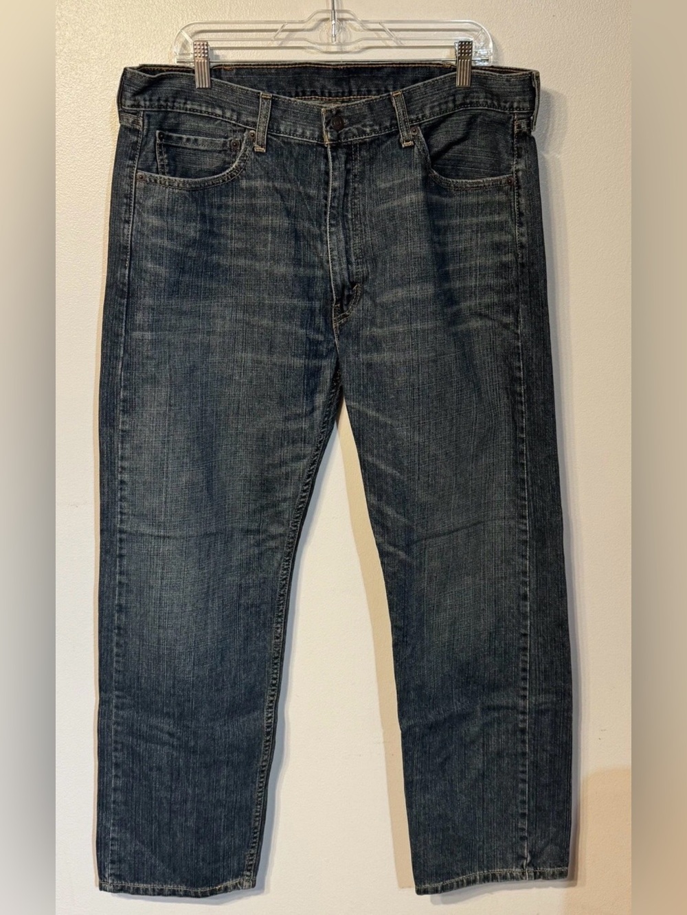 Levi’s 505 Men’s Jeans 38x30 Regular Fit Straight Leg Dark Wash Denim